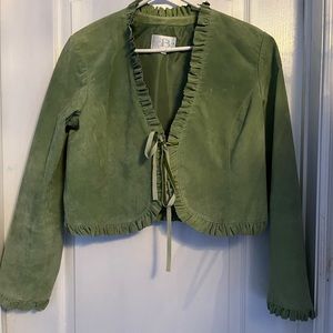 Ladies genuine suede bolero jacket